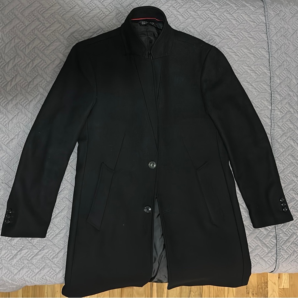 Mens Zara wool blazer coat SMALL